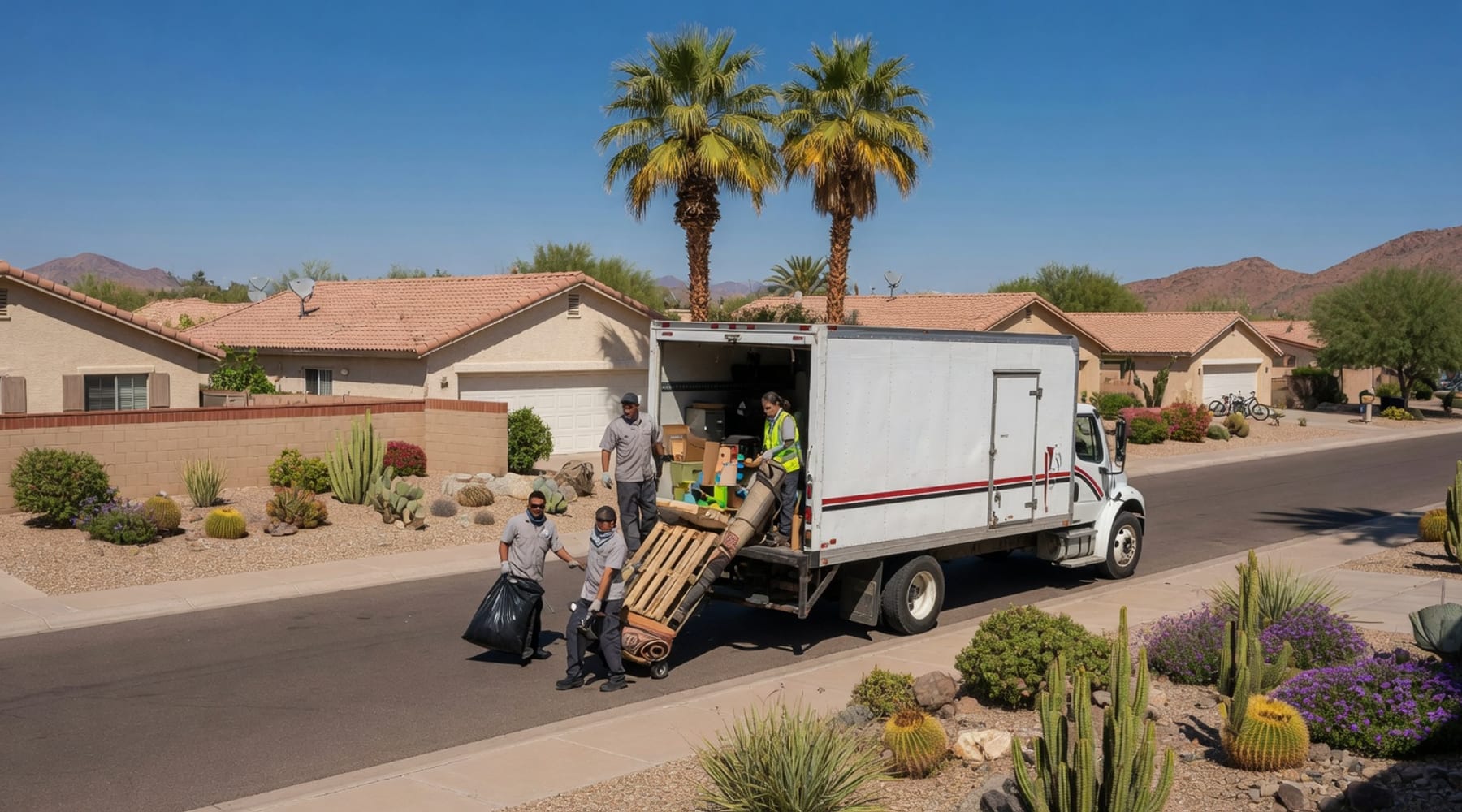 Phoenix metro neighborhood served by junk removal crew