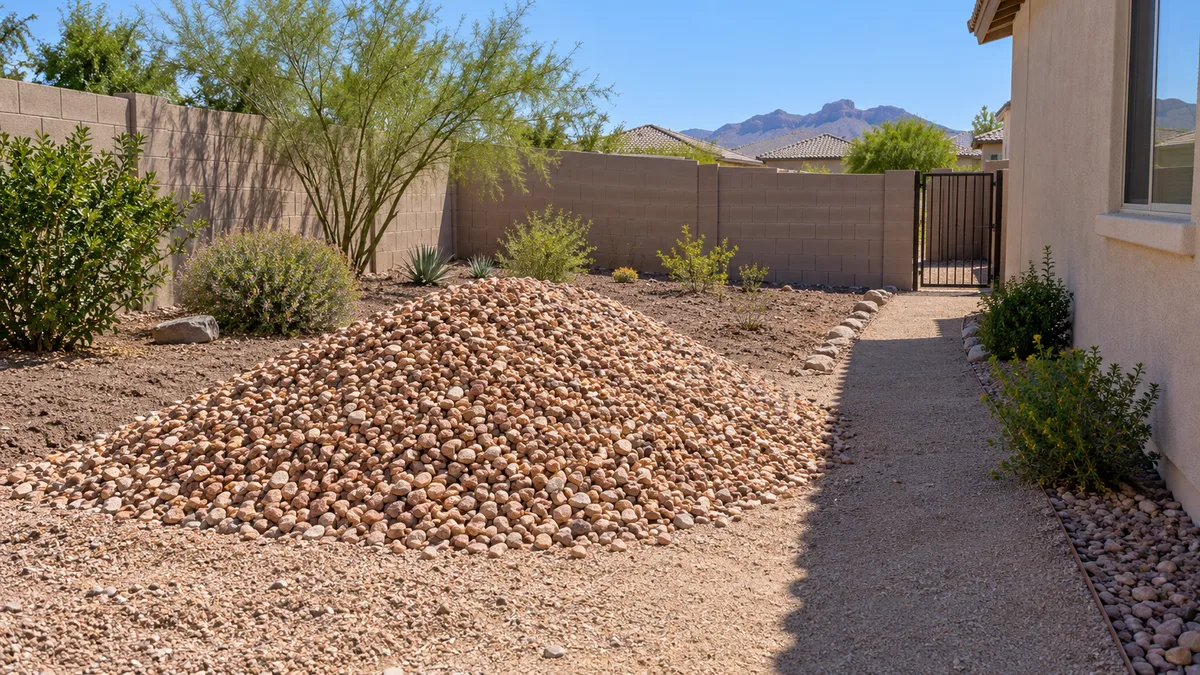 Illustration for landscape rock removal